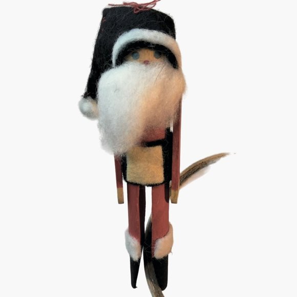 Clothespin Santa Claus Christmas Ornament - Picture 6 of 7